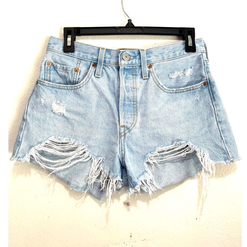 Levi's Light Blue Denim Cutoff Jean Shorts